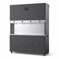 Distributeur d'eau intelligent commercial à osmose inverse avec 3 robinets en acier inoxydable, production de 1000 L/heure pour hôpitaux et écoles