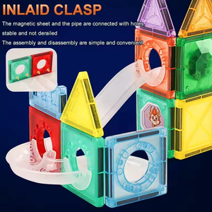 <span class=keywords><strong>Puzzle</strong></span> d'assemblage de bricolage éducatif pour enfants 210 pièces bloc de construction magnétique de lumière fraîche jouets en matière plastique Style de tuyau - Product Image 5