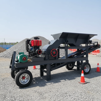 Concasseur à marteaux mobile et portable à moteur diesel certifié CE, économique, pour le granit, le basalte, les mines d'or et les matériaux rocheux