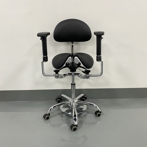 Silla de Trabajo Ergonómica con Respaldo Inclinable hacia Adelante, Taburete Alto con Ruedas de Goma con Bloqueo, Alivia la Presión - Product Image 3