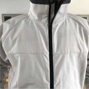 Harga grosir disesuaikan putih 2 Tune dua lapisan termal bulu <span class=keywords><strong>Polar</strong></span> Bomber jaket pria pakaian kerja gaya berdiri kerah depan - Product Image 5