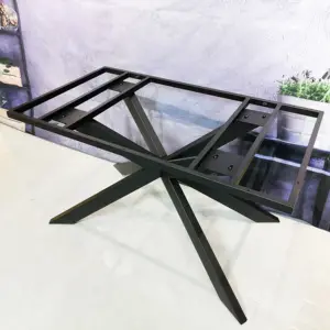 Black Thicken Metal Legs Heavy Duty Furniture Support Legs for Coffee Table Frames