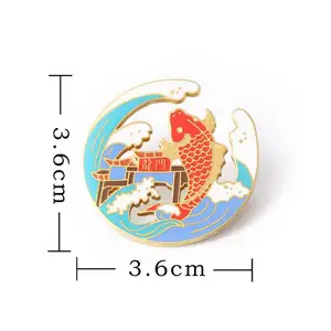 Pabrik Cina Promosi Seni & Koleksi Pin Benang Dicelup Logam Enamel Pin Membuat Mesin