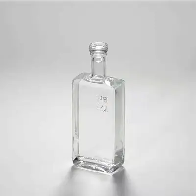 200ml 375ml 500ml Quadratische Weinglas flasche Schnaps flasche für Wein Brandy Wodka Whisky Glasflasche