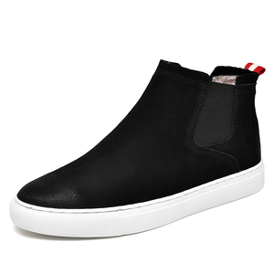 Botas de Moda para Hombre <span class=keywords><strong>2021</strong></span>, Estilo Retro, Botines Sin Cordones, Zapatos Casuales Cómodos para Caminar al Aire Libre, Botas Térmicas de <span class=keywords><strong>Invierno</strong></span> para Hombre - Product Image 1