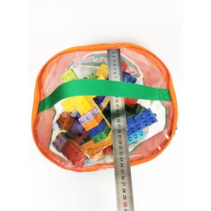 Plastic <span class=keywords><strong>pvc</strong></span> gestikt pipping kids speelgoed blokken verpakking opbergtas - Product Image 4
