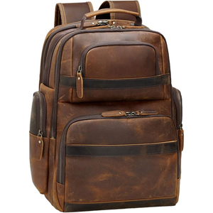 Sac à dos minimaliste en PU pour homme, 20-35L, imperméable, multifonctionnel, avec bandoulière arquée et poignée souple - Product Image 6