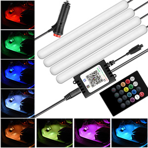 Yosovlampada nuova F12 auto LED atmosfera luce RGB musica luce ritmica APP controllata vocale per Golf Versa Tucson Tiida modelli - Product Image 2