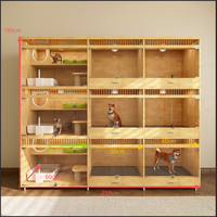 Maison pour animaux de compagnie en bois massif écologique, moderne, respirante, pliable, villa pour chat, cage, maison en verre, style nid