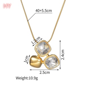 <span class=keywords><strong>Set</strong></span> di Gioielli HY in Acciaio Inossidabile con Zirconi, Collana e <span class=keywords><strong>Orecchini</strong></span>, Gioielleria alla Moda a Prezzo All'Ingrosso - Product Image 2