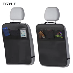 Protectores de Asientos de Coche de Lujo con 3 Bolsillos Organizadores Impermeables y Protectores contra Patadas para Niños, Cubierta Protectora para el Asiento Trasero de Vehículos - Product Image 1