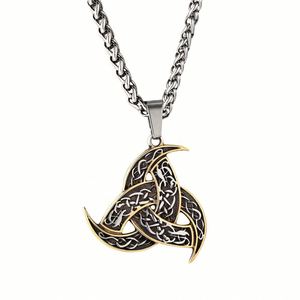 Collares con Nudo Celta y Grabado Vikingo para Hombre, Colgante de Acero Inoxidable con Cadena, Joyería Punk de Moda para Mujer, Nuevos Accesorios, Regalo, Venta al por Mayor - Product Image 5