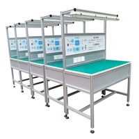 Vente en gros de profilés en aluminium noir et argent 4040, cadre de bureau de jeu, table d'ordinateur en aluminium industriel sur mesure, table de travail pour ligne d'assemblage