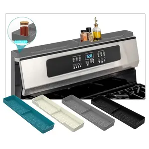 Estante superior de silicona para estufa de 15 ", estante superior para horno, estante para especias con tres estantes magnéticos, instalación cero - Product Image 1