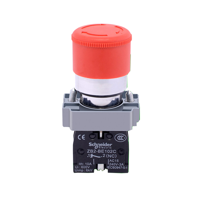 XB2BS442C bouton d'arrêt d'urgence à petite tête