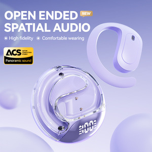 Ear <b>Hook</b> Sports Wireless Earbuds BT V5.4 Translucent Spherical Digital Power <b>Display</b> HD Call Live Spatial Sound IPX5 Waterproof - Product Image 5
