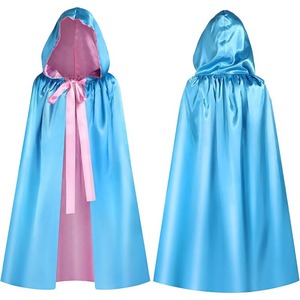 Capa de Princesa <span class=keywords><strong>para</strong></span> Niñas y Mujeres, Capa Reversible Negra y Roja con Capucha de Satén <span class=keywords><strong>para</strong></span> <span class=keywords><strong>Disfraces</strong></span> de Halloween, Vampiresa, Cosplay, Fiesta de Cumpleaños - Product Image 1