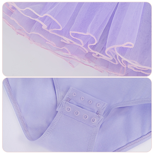 Robe de princesse pour filles Vêtements de danse à manches longues Robes de ballet de couleur contrastée pour filles Justaucorps de ballet avec jupe <span class=keywords><strong>TuTu</strong></span> - Product Image 6