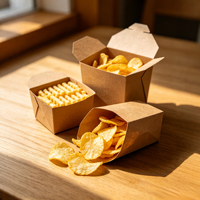 Boîte en papier personnalisée pour emporter, qualité alimentaire, pour hot-dogs, poulet frit, hamburgers, pour restaurants.