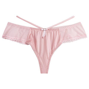 Nuevas bragas de encaje con tirantes finos y diseño hueco, lencería transparente y sexy para mujer, tanga de cintura baja. - Product Image 5