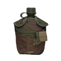 Bouteille de Cantine Tactique Extérieure 1L Camping Randonnée Survie Bouteille d'Eau Bouilloire avec Couvercle Bouteilles de Sport
