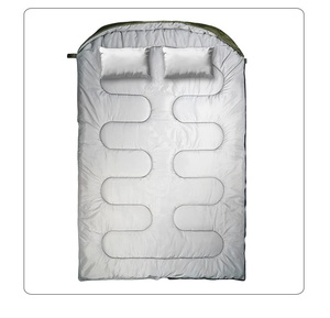 <span class=keywords><strong>Sac</strong></span> <span class=keywords><strong>de</strong></span> <span class=keywords><strong>couchage</strong></span> familial extra large pour 2 personnes, lit double adulte, imperméable pour l'hiver, léger, enveloppant, en polyester, avec 2 oreillers - Product Image 5