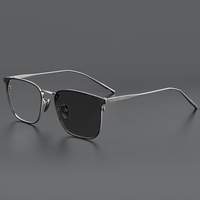 Lunettes de lecture progressives pour hommes, monture optique confortable en titane, verres transparents, prescription personnalisée, anti-lumière bleue, photochromiques