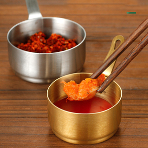 Mini Tazón Ecológico Estilo Coreano para Salsas, Leche, Café, con Asa, Plato para Sopa, Acero Inoxidable, para Salsas y Aderezos - Product Image 2