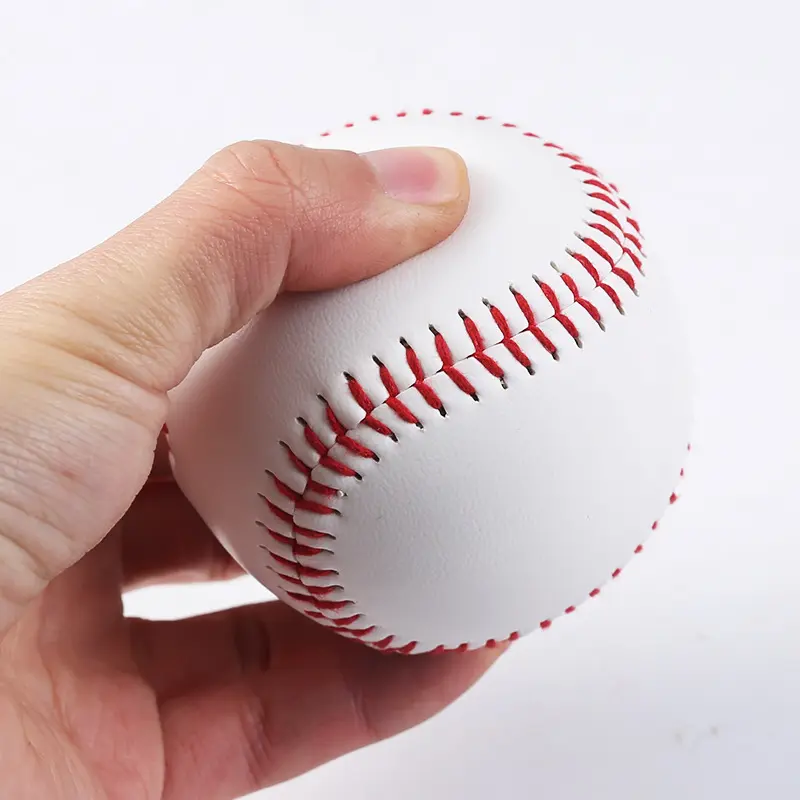 Pelota de béisbol de cuero de 9 pulgadas para estudiantes de primaria y secundaria con un diámetro de 7,2 cm