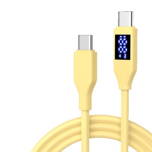 Dual Type <b>C</b> Data Cable 60W Fast <b>Charging</b> Silicone Led Display For Mobile Phone 1M - Product Image 5