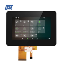 Pantalla Táctil Capacitiva CTP PCAP Personalizada con Unión de Cinta Adhesiva, 4.3 Pulgadas, Resolución 480x272, Interfaz USB I2C