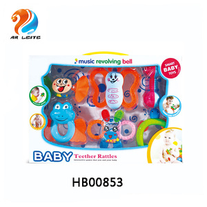 Hot Bán Vui Bé <span class=keywords><strong>Teether</strong></span> Rattle Đồ Chơi Dễ Thương Bé Lục Lạc 4 Pcs - Product Image 3