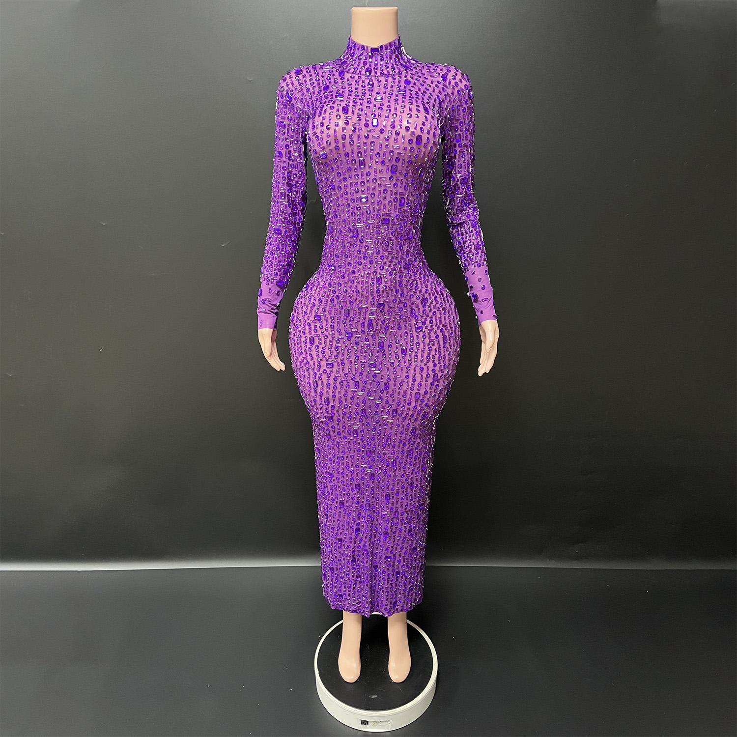 purple club dress Women's Dark Purple Strapless Silk Charmeuse Maxi Dress main image 1