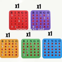 Huaxi Sports & Entertainment – Lot de 5 cartes de bingo réutilisables pour machine à bingo, jeu de loterie, papier artisanal pour carnaval, taille S