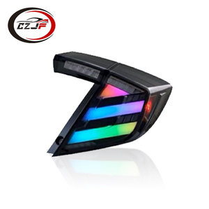 Czjf ไฟท้าย LED ดัดแปลงใหม่สำหรับ Honda <span class=keywords><strong>Civic</strong></span> <span class=keywords><strong>hatchback</strong></span> 2016 2017 2018 2019 <span class=keywords><strong>2020</strong></span> RGB สัญญาณไฟเลี้ยวไฟเบรก<span class=keywords><strong>ราคา</strong></span>โรงงาน - Product Image 4