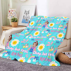 Manta de Franela con Diseño de Dibujos Animados, Modelo Rachels, para Cama, Sofá, Hogar, Auto, Picnic, Viajes y Siestas - Product Image 4