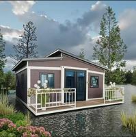 Villa pliable préfabriquée en acier à prix abordable, 20ft 40ft, maison modulaire mobile extensible, bureau, hôtel, supermarché