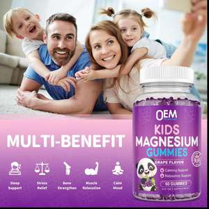 Gomitas de Citrato de Magnesio <span class=keywords><strong>Sin</strong></span> Azúcar de Marca Privada OEM, Gomitas de Magnesio para Niños que Favorecen el Sueño y la Relajación Nerviosa - Product Image 4