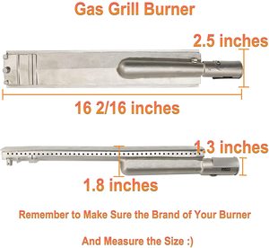 Quemador de Repuesto para Parrilla de Gas para Exteriores, Resistente, de Acero Inoxidable Fundido, Cal Flame, Fácil de Limpiar, Paquete de 4 - Product Image 2