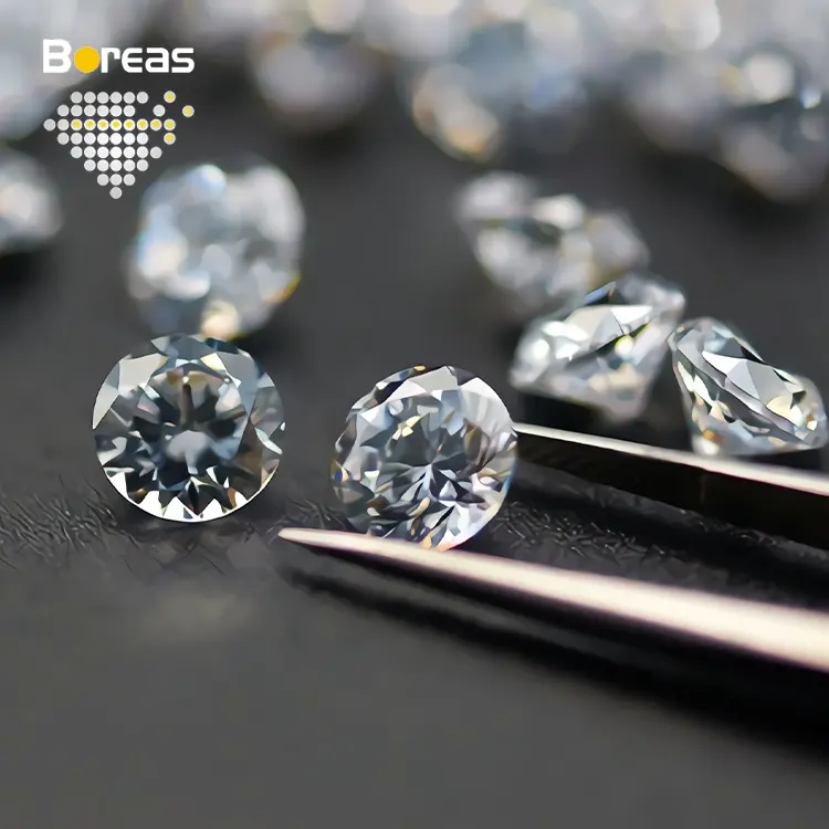 Boreas छोटे आकार के सफेद VVS-SI स्पष्टता 100% 1 सूचक हाथापाई हीरा 0.01-0.004CT सिंथेटिक 1.3mm हाथापाई-हीरे-वीवीएस