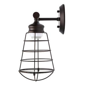 Applique murale industrielle Shinetime à 1 lumière, cage en fil métallique, style rustique de ferme, pour salle de bain, salon, cuisine (bronze) - Product Image 3