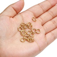 Connecteurs anneaux ouverts pour la fabrication de bijoux DIY, accessoires pour bracelets et colliers, anneaux de jonction en acier inoxydable plaqué or