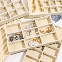 Plateau de présentation de bijoux rectangulaire doré multifonctionnel et créatif, boîte de rangement pour tiroir de maison ou intérieur de meuble