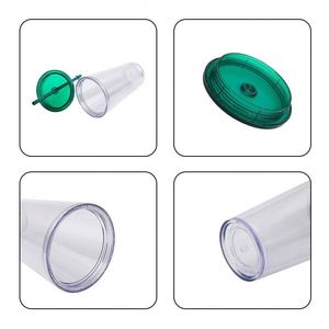 New Arrival 16oz Double-layer Eco-Friendly Modern <b>Cup</b> Fashion Borderless Summer Simple Outdoor Portable <b>Straw</b> <b>Cup</b> - Product Image 1