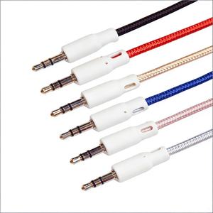 Câble auxiliaire tressé en nylon de qualité supérieure, sans nœuds, 3,5 mm mâle-mâle, 1 m, pour autoradio, écouteurs et haut-parleurs - Product Image 1