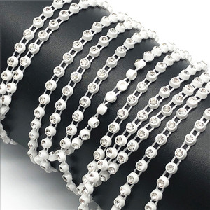 <span class=keywords><strong>Fil</strong></span> de strass en maille à dos plat, 16 facettes, 2,5-5 mm, en verre écologique, à coller, une seule rangée, pour la confection de vêtements - Product Image 2