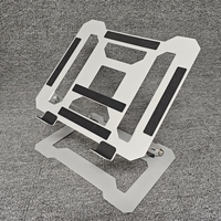 Support ergonomique réglable pour ordinateur portable en acier laminé à froid, avec inclinaison à 180 degrés et réglage en hauteur pour bureau