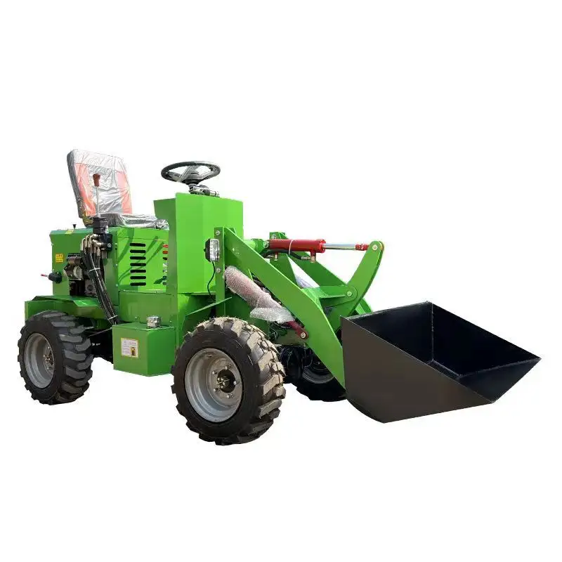 Small electric loader four-wheel drive electric small forklift farm manure cleaning car electric site garbage cleaning car