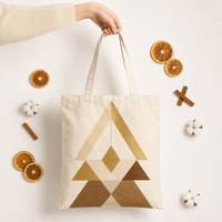 Sac en toile de Noël en coton épais, avec motifs de Noël variés, personnalisable et personnalisable en gros, pour courses et marchandises, avec support de personnalisation rapide