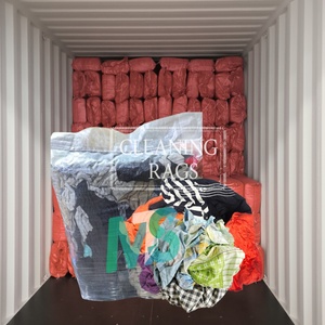 ผ้าเช็ดทำความสะอาดหลากสี 100% ผ้าฝ้ายรีไซเคิล ผ้าเช็ดทำความสะอาดแบบเรียบจำนวนมาก ผ้าฝ้ายสีสำหรับรีไซเคิล - Product Image 1